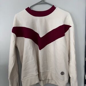 Marine Layer Cream and Burgundy Sweatshirt